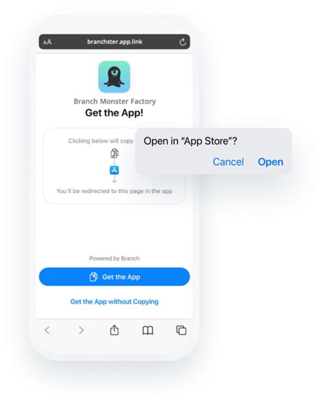 link to open app.